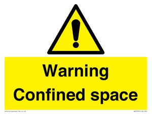 Warning Confined space